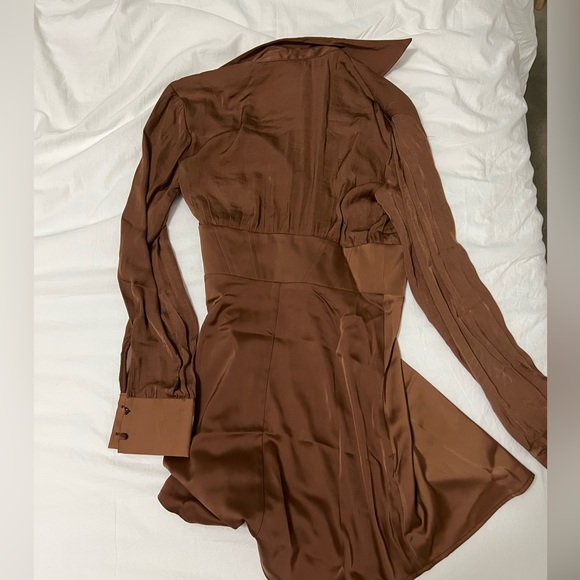 UO Phoebe Corseted Shirt Dress brown - Picture 4 of 4